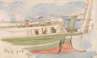 Bateau sur le Nil - Edward Lear